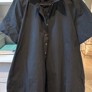 Anthropologie Charcoal Button-Up Blouse